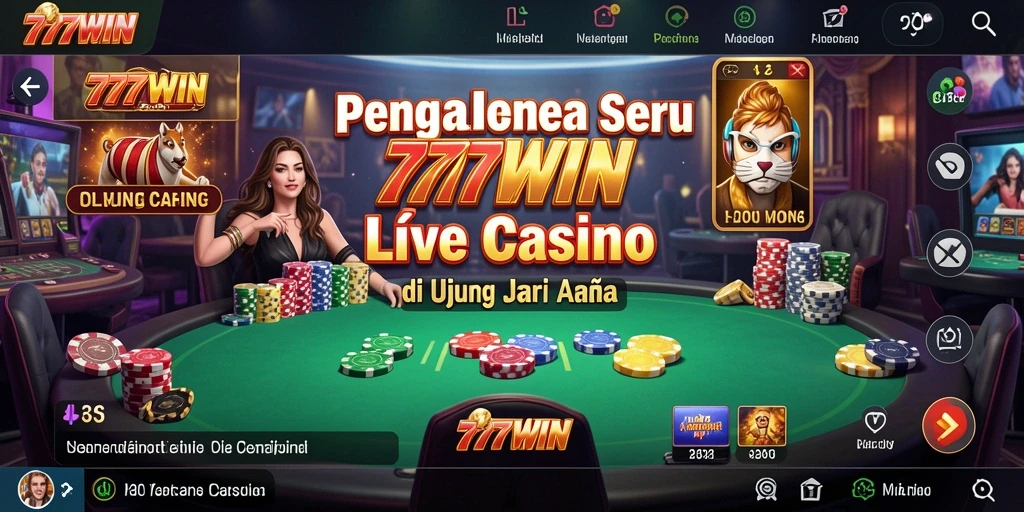Tampilan gameplay Live Casino yang menarik dan interaktif di 777WIN.