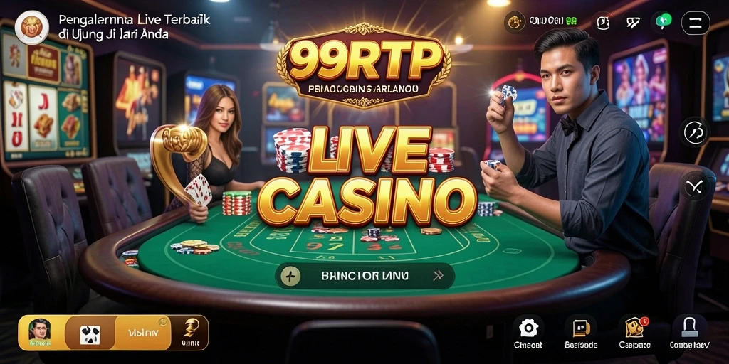 Gameplay Live Casino yang mendebarkan di 99RTP dengan dealer profesional.