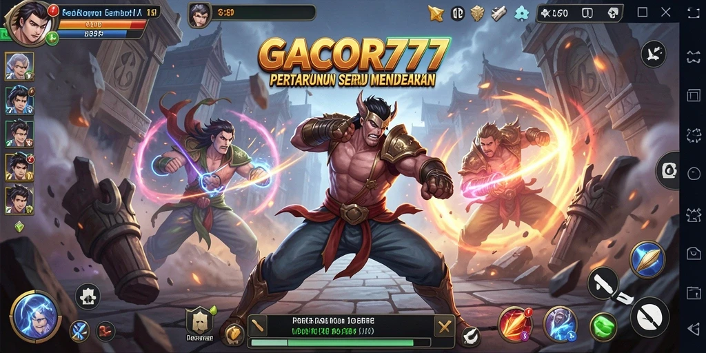 Tampilan pertarungan penuh aksi dari GACOR777.