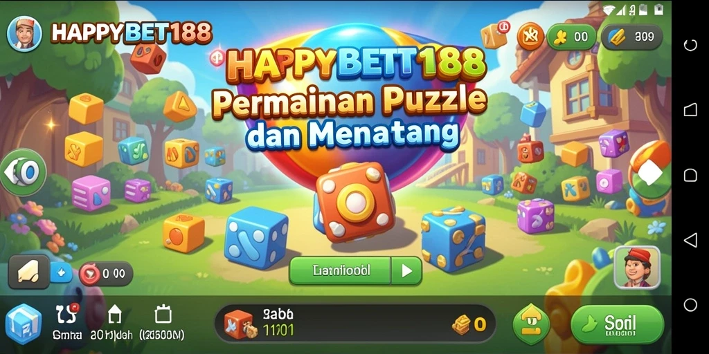 Tampilan gameplay seru <strong>HAPPYBET188</strong> dengan teka-teki yang menantang dan grafis menarik.