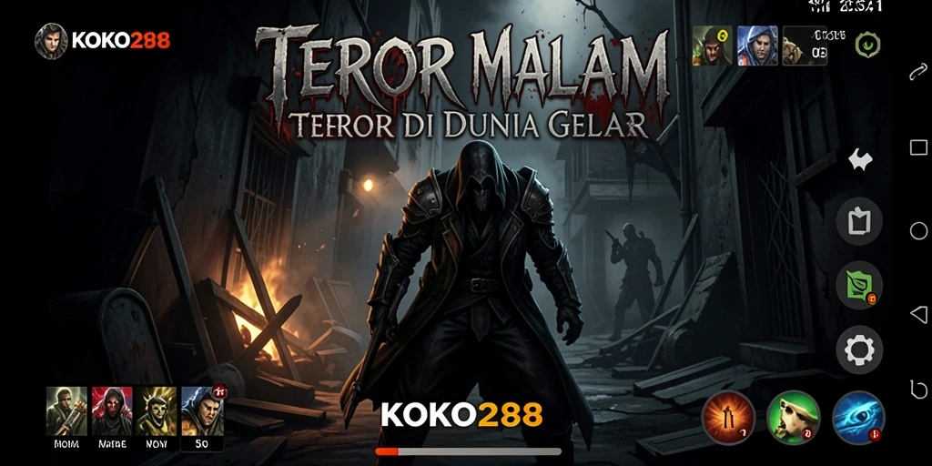 Screenshot gameplay KOKO288 dengan suasana mencekam yang nyata.