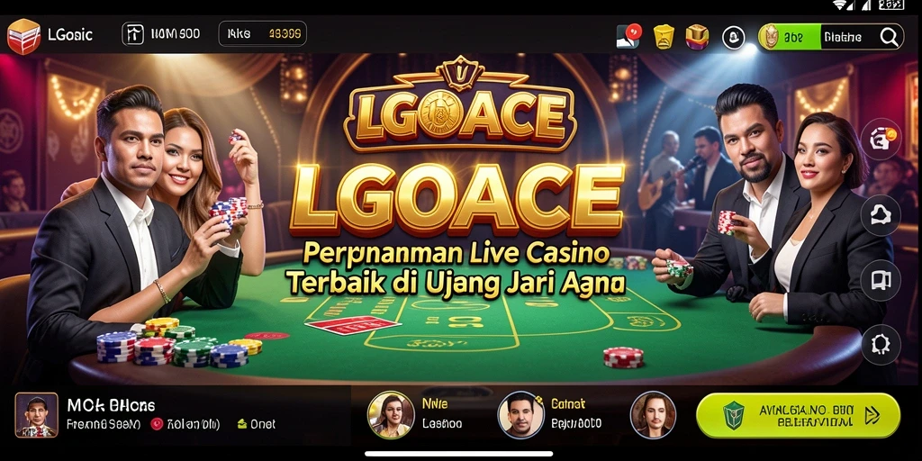 Gameplay seru LGOACE dalam suasana Live Casino yang mendebarkan.