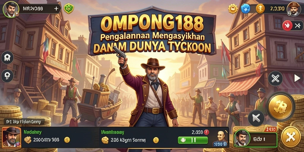 Tampilan gameplay OMPONG188 yang menawan dalam dunia Tycoon.