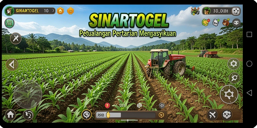 Tampilan menarik dari gameplay pertanian di SINARTOGEL.