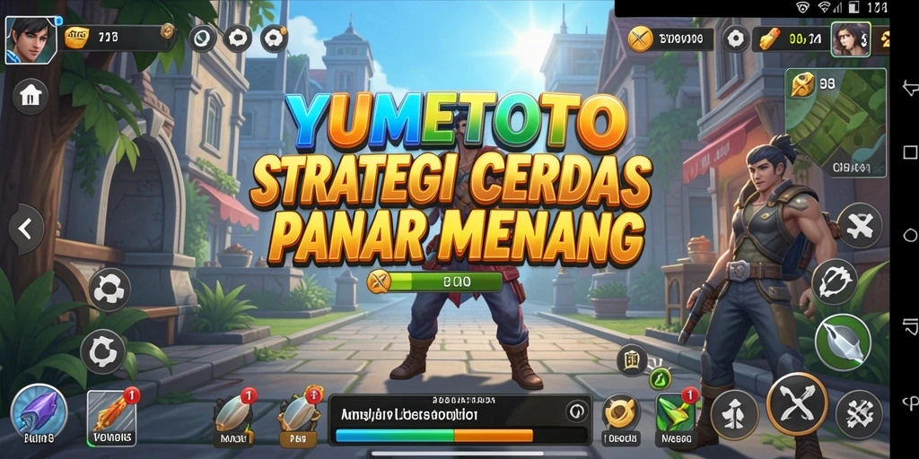 Tangkapan layar YUMETOTO menampilkan pertempuran strategi yang intens.